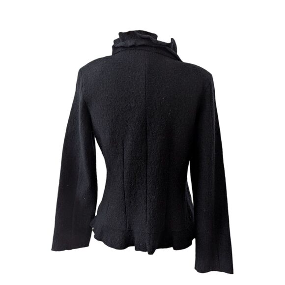 Vintage ALISON SHERI Sz M Black Boiled Wood Witchy Whimsy Goth Boho Cardigan EUC - Picture 7 of 12